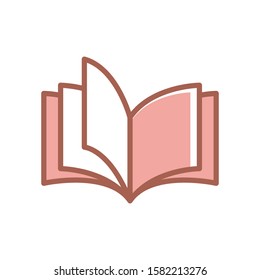 Open book icon vector in trendy style