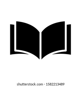 Open book icon vector in trendy flat style