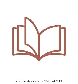 Open book icon vector in trendy style design