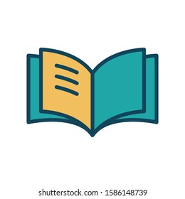 Open book icon vector in trendy style design