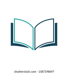 Open book icon vector in trendy style