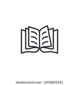open book icon. vector.Editable stroke.linear style sign for use web design,logo.Symbol illustration.