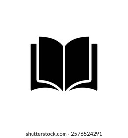 Open book icon web design in vector