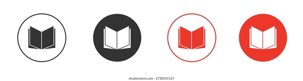 Icono de libro abierto. Diseño de Vector de Web