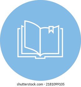 Icono de libro abierto para diseño de sitio web y logo, formato vectorial.