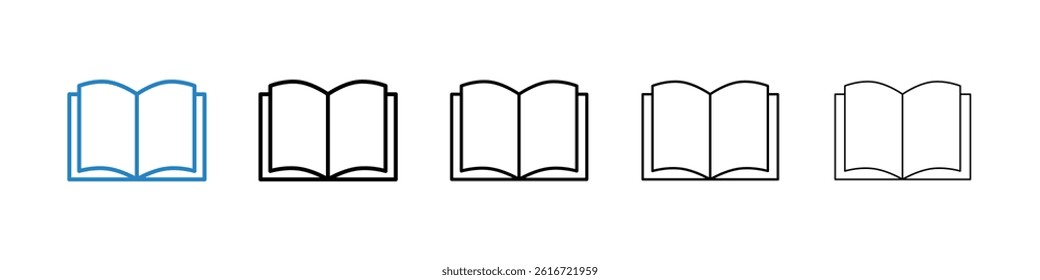 Open Book icons collection vectors for web ui