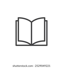 Open Book icons set. filled and line illustration