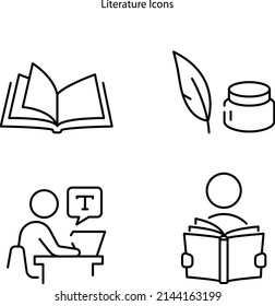 open book icons set isolated on white background from books and literature collection. open book icon trendy and modern open book symbol for logo, web, app, UI.