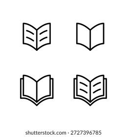 Abrir libro
Conjunto de iconos Web Minimalista Línea de negocios simple 
