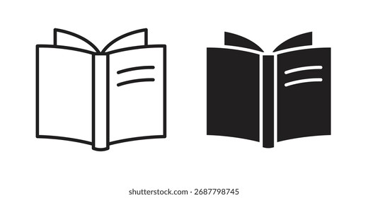 open book icons simple vector set. logo sign symbol set