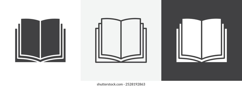 Open Book icon.Trendy modern flat linear vector illustration on white background.