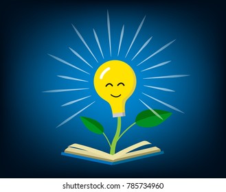 Open book, open idea, vector design