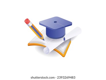 Open book illustration concept for information education