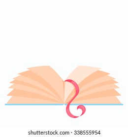 Open book  Illustration on white vector
