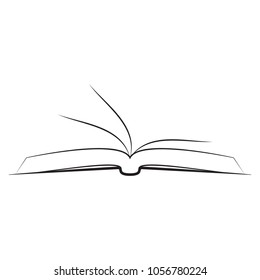 Open book illustration. Vector
