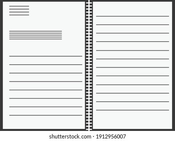 Open book, illustration, vector on a white background.