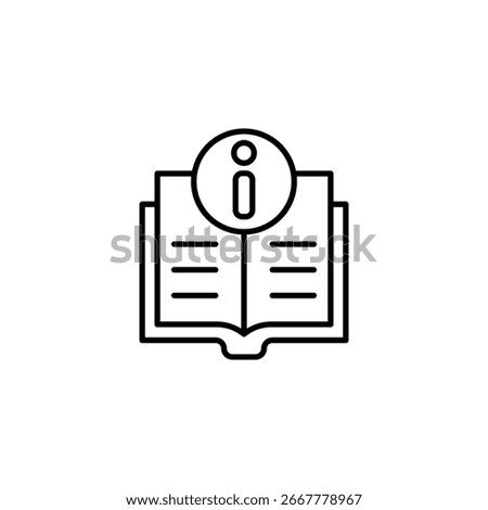 Open Book With Information Icon Symbolizing Guidance And Education