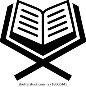 Libro abierto del Corán islámico para la lectura, la comprensión, el conocimiento, la religión, la espiritualidad, la orientación, la fe, la adoración, la oración y el aprendizaje sobre fondo transparente