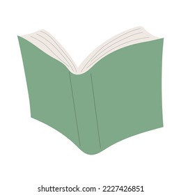 Open book isolated on white. Vector illustration.  