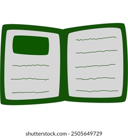 open book isolated on white background, vector illustration, education element
