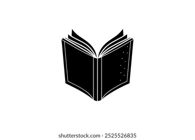 Offenes Buch einzeln auf Weiß