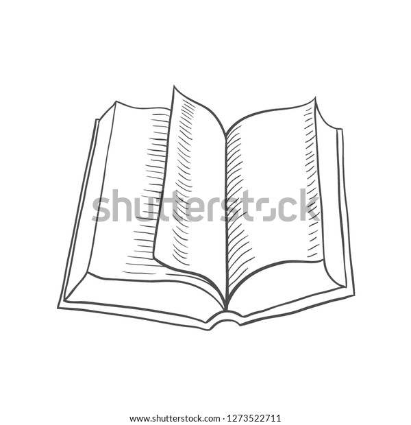 Open Book Isolated On White Background Stock Vector (Royalty Free ...