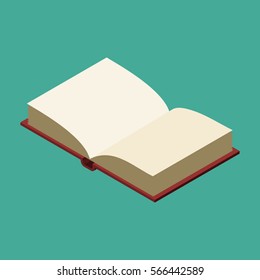 Open book isolated. opened Old volume on white background
