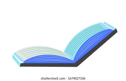ilustración vectorial aislada de libro abierto