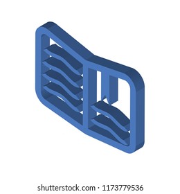 Open book isometric left top view 3D icon
