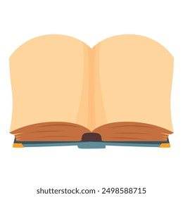 Open book laying down showing blank pages, perfect image for knowledge concept