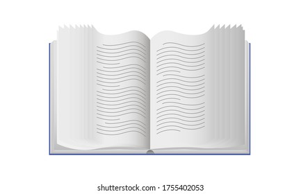Offenes Buch. Layout für Bildung. Einziger Vektor.