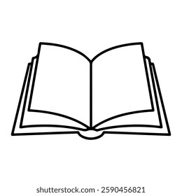 Open Book Learning Icon Representing Education, Knowledge, and Academic Studies