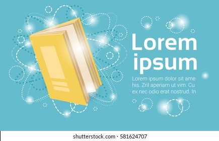 Open Book Library Read School Education Knowledge Concept Flat Vector Illustration