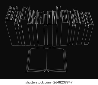Um livro aberto encontra-se sobre um fundo preto elegante, suas páginas nítidas ligeiramente ventiladas para um olhar natural. A iluminação suave realça a textura do papel, criando uma composição elegante e minimalista.