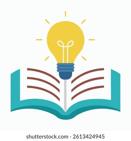 open book with light bulb knowledge
