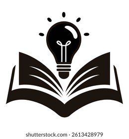 open book with light bulb knowledge
