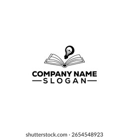 Open Book with Lightbulb Idea Icon