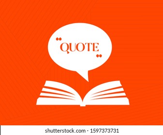 Open book with line art background for quote vector eps 10 