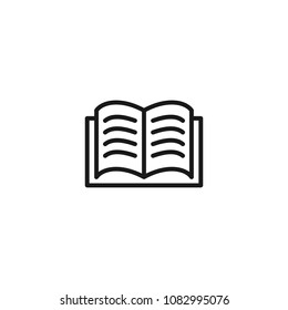 open book line icon