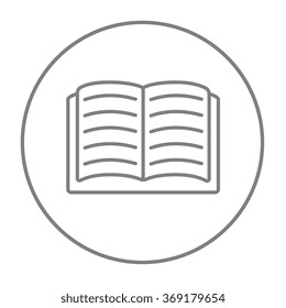 Open book line icon.