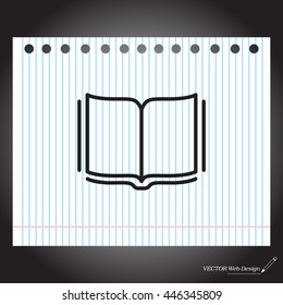 Open book  line icon