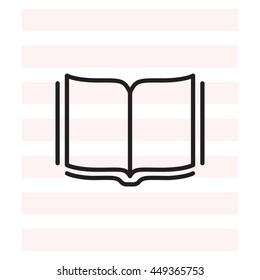 Open book  line icon