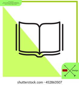 Open book  line icon