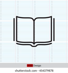 Open book  line icon