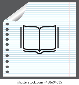 Open book  line icon