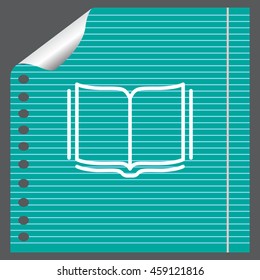 Open book  line icon