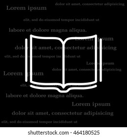 Open book  line icon