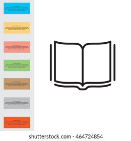 Open book  line icon