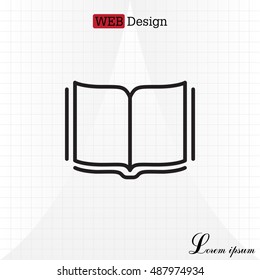 Open book  line icon