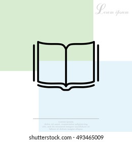 Open book  line icon